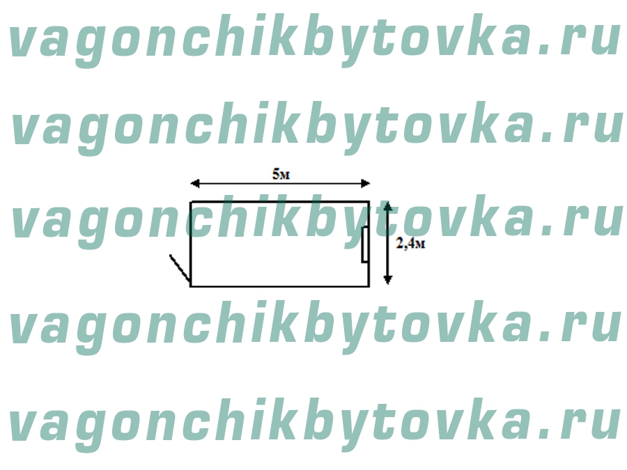Металлический вагончик 5м базовой комплектации